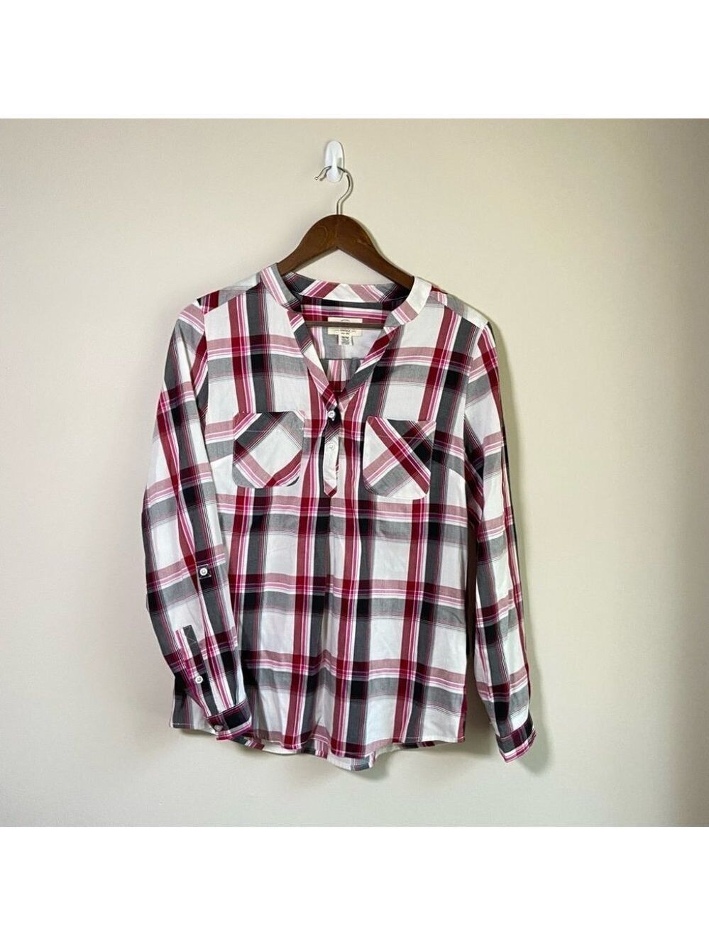 Weatherproof Vintage Plaid Button Down Shirt Medium